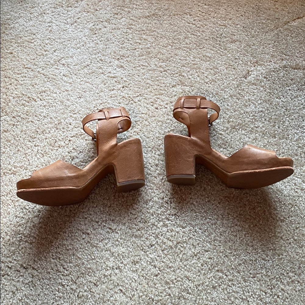 Kork-ease Stasia heels, brown leather, size 9 - Picture 3 of 9